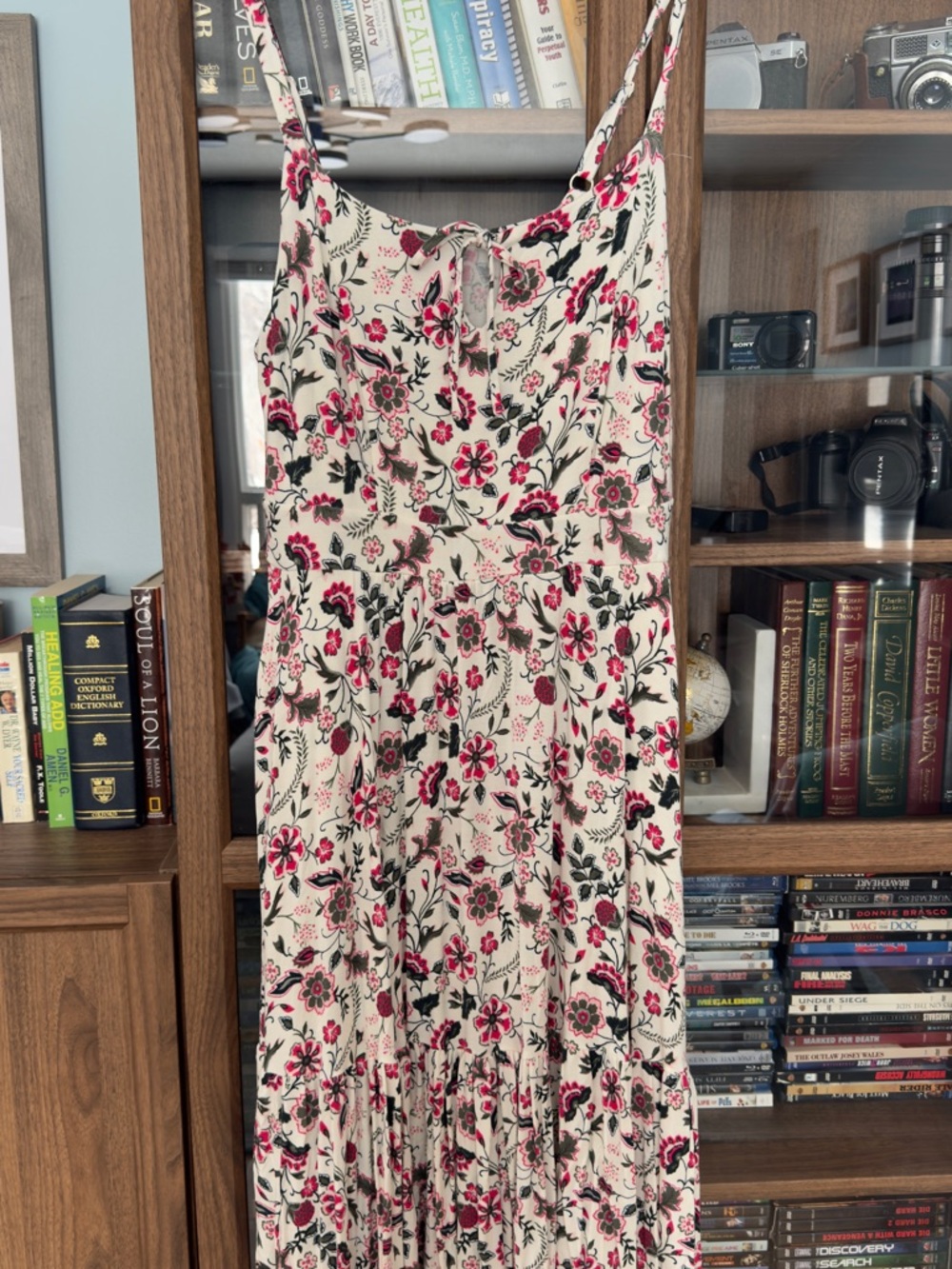 Torrid White Floral Midi Dress with Pink Print - Picture 3 of 6
